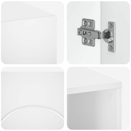 Bathroom Cabinet Set 2 pcs White Engineered Wood, image 8