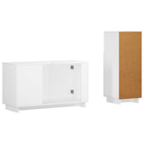 Bathroom Cabinet Set 2 pcs White Engineered Wood