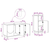 Bathroom Cabinet Set 2 pcs White Engineered Wood