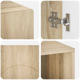 Bathroom Cabinet Set 2 pcs Sonoma Oak Engineered Wood - Low Angle