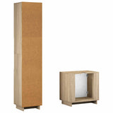 Bathroom Cabinet Set 2 pcs Sonoma Oak Engineered Wood