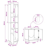 Bathroom Cabinet Set 2 pcs Sonoma Oak Engineered Wood