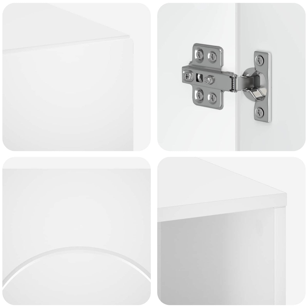 Bathroom Cabinet Set 2 pcs White Engineered Wood