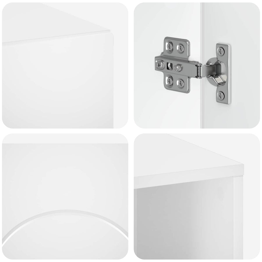 Bathroom Cabinet Set 2 pcs White Engineered Wood