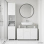 Bathroom Cabinet Set 2 pcs White Engineered Wood