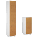 Bathroom Cabinet Set 2 pcs White Engineered Wood