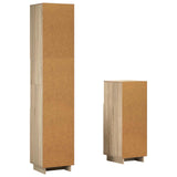 Bathroom Cabinet Set 2 pcs Sonoma Oak Engineered Wood - Rear View