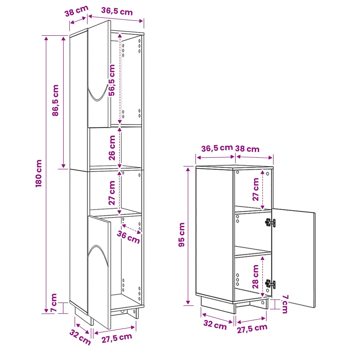 Bathroom Cabinet Set 2 pcs Sonoma Oak Engineered Wood