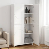 Highboard White 79 x 41 x 151 cm Engineered Wood