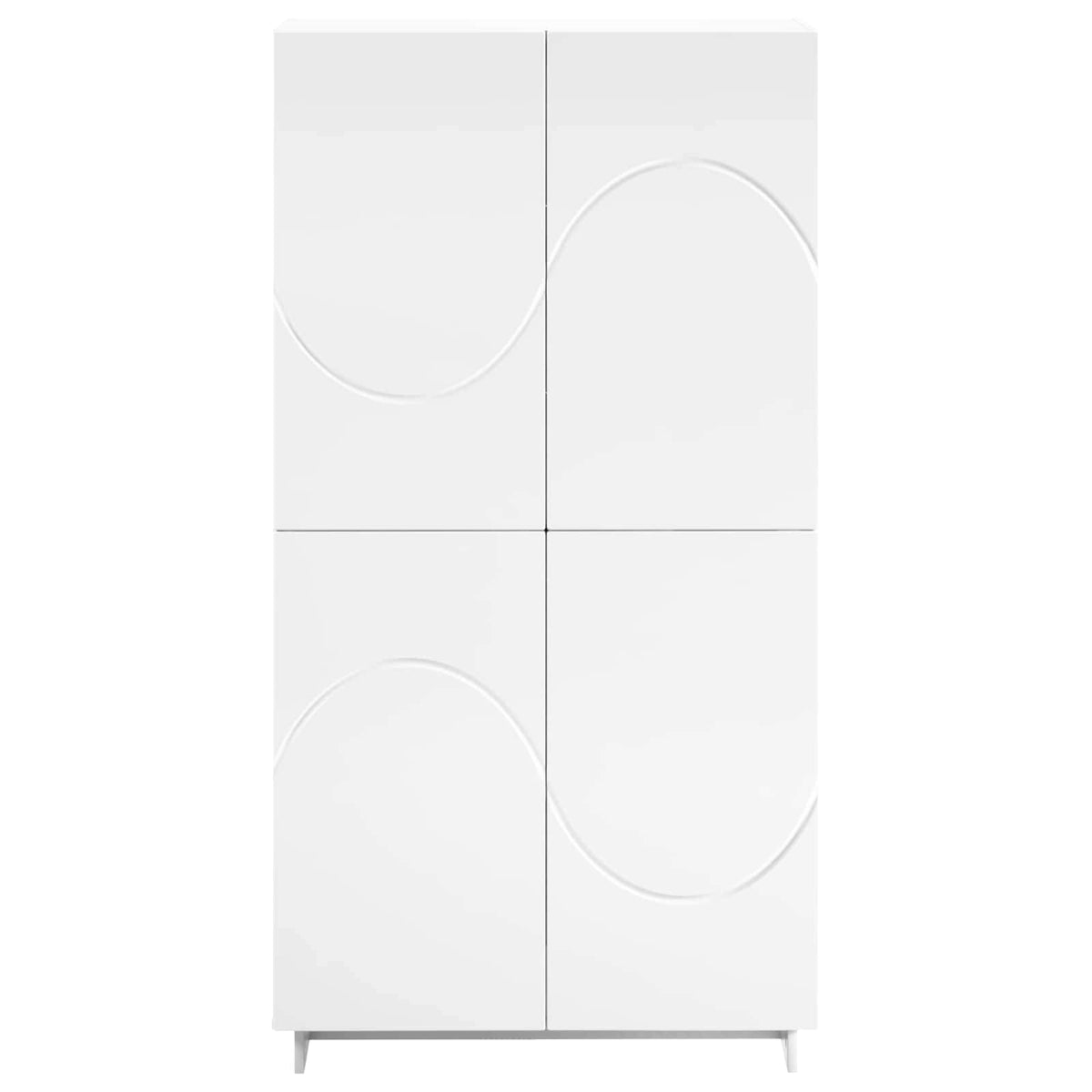 Highboard White 79 x 41 x 151 cm Engineered Wood