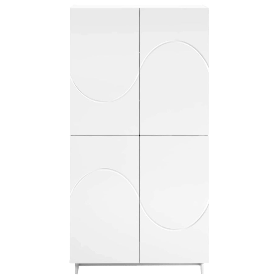 Highboard White 79 x 41 x 151 cm Engineered Wood