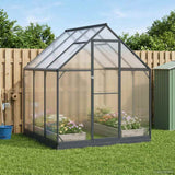 Garden Greenhouse with Door Anthracite 183.5 x 183.5 x 207 cm
