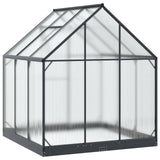 Garden Greenhouse with Door Anthracite 183.5 x 183.5 x 207 cm