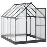 Garden Greenhouse with Door Anthracite 183.5 x 243.5 x 207 cm