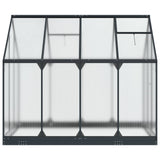 Garden Greenhouse with Door Anthracite 183.5 x 243.5 x 207 cm