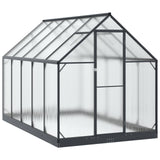 Garden Greenhouse with Door Anthracite 183.5 x 303.5 x 207 cm