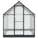 Garden Greenhouse with Door Anthracite 183.5 x 303.5 x 207 cm - Top-Down View