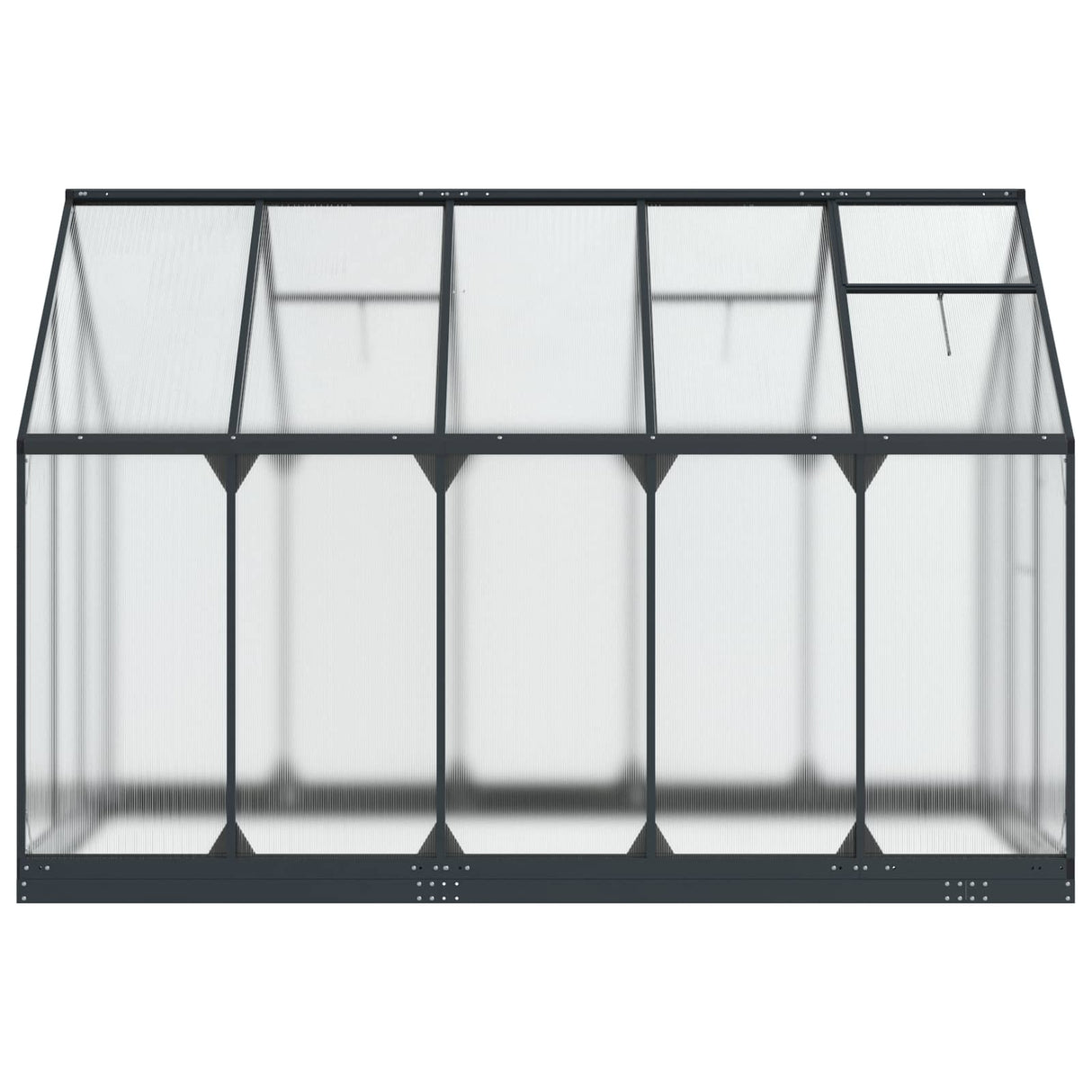 Garden Greenhouse with Door Anthracite 183.5 x 303.5 x 207 cm