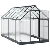 Garden Greenhouse with Door Anthracite 183.5 x 363.5 x 207 cm