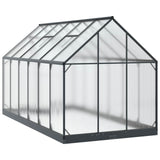 Garden Greenhouse with Door Anthracite 183.5 x 363.5 x 207 cm