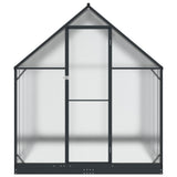 Garden Greenhouse with Door Anthracite 183.5 x 363.5 x 207 cm - Top-Down View