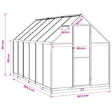 Garden Greenhouse with Door Anthracite 183.5 x 363.5 x 207 cm - Extra Image