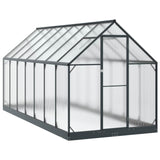 Garden Greenhouse with Door Anthracite 183.5 x 423.5 x 207 cm