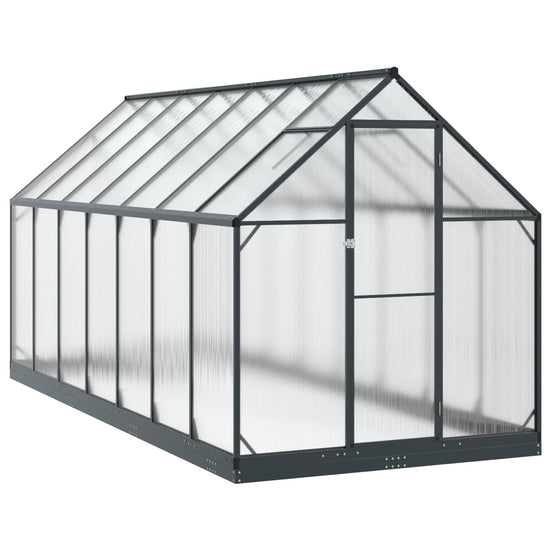 Garden Greenhouse with Door Anthracite 183.5 x 423.5 x 207 cm
