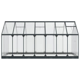 Garden Greenhouse with Door Anthracite 183.5 x 423.5 x 207 cm - Top-Down View