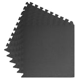 Pool Ground Mat 6 pcs Black 2.16 m2 EVA Foam - 45-Degree Angle
