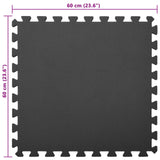 Pool Ground Mat 6 pcs Black 2.16 m2 EVA Foam