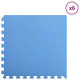 Pool Ground Mat 6 pcs Blue 2.16 m2 EVA Foam - Front View