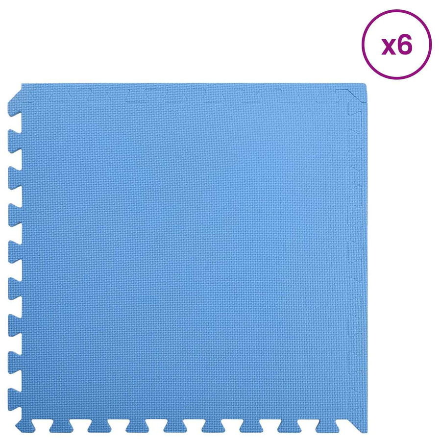 Pool Ground Mat 6 pcs Blue 2.16 m2 EVA Foam