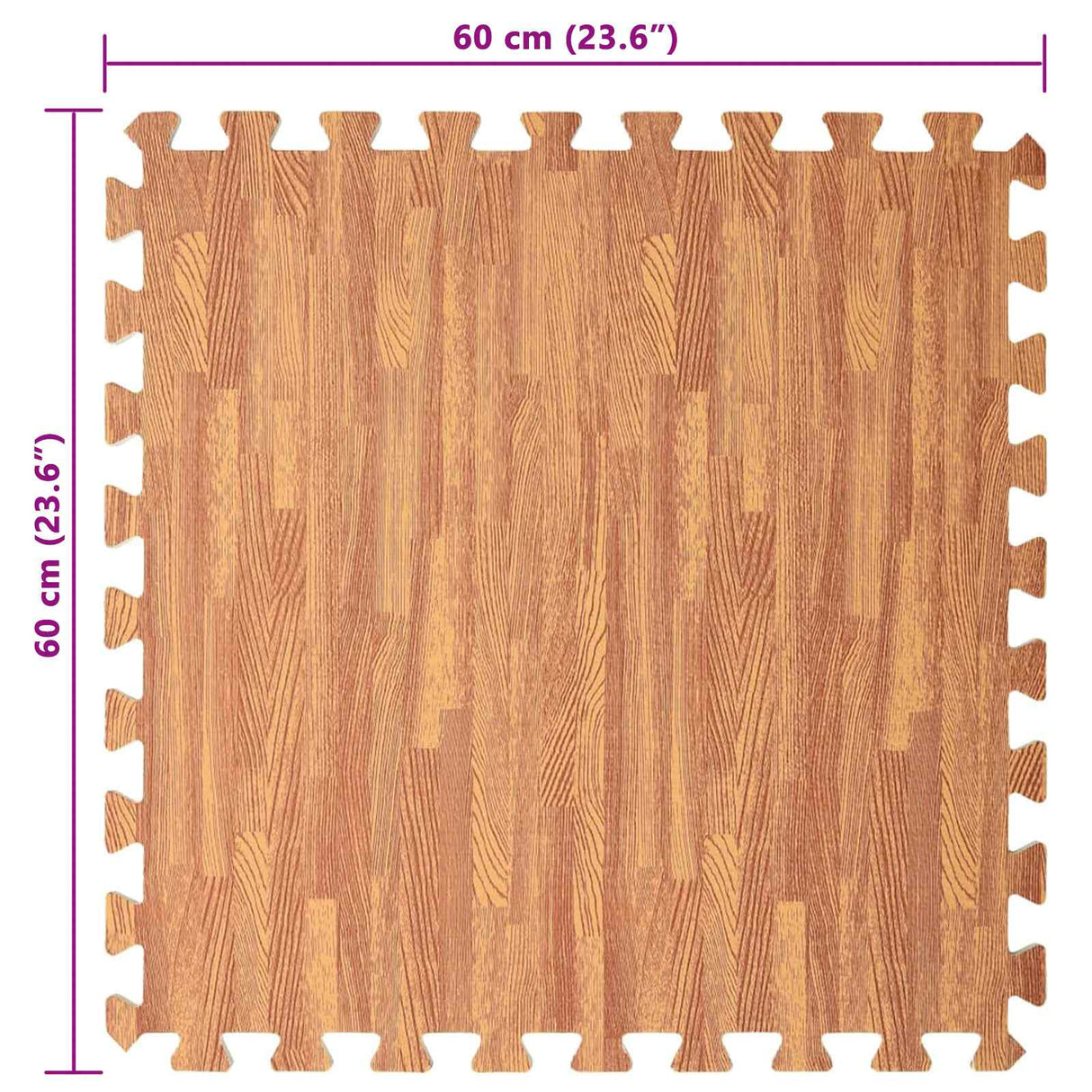 Pool Ground Mat 6 pcs Wood 4.32 m2 EVA Foam
