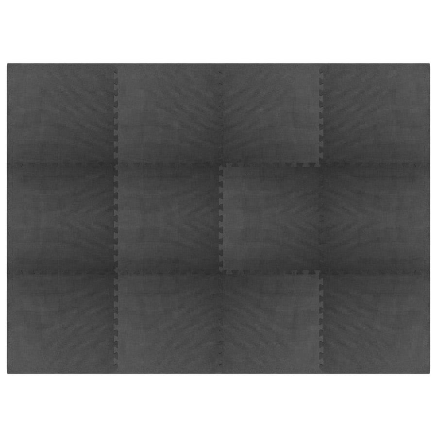 Pool Ground Mat 12 pcs Black 4.32 ? EVA Foam