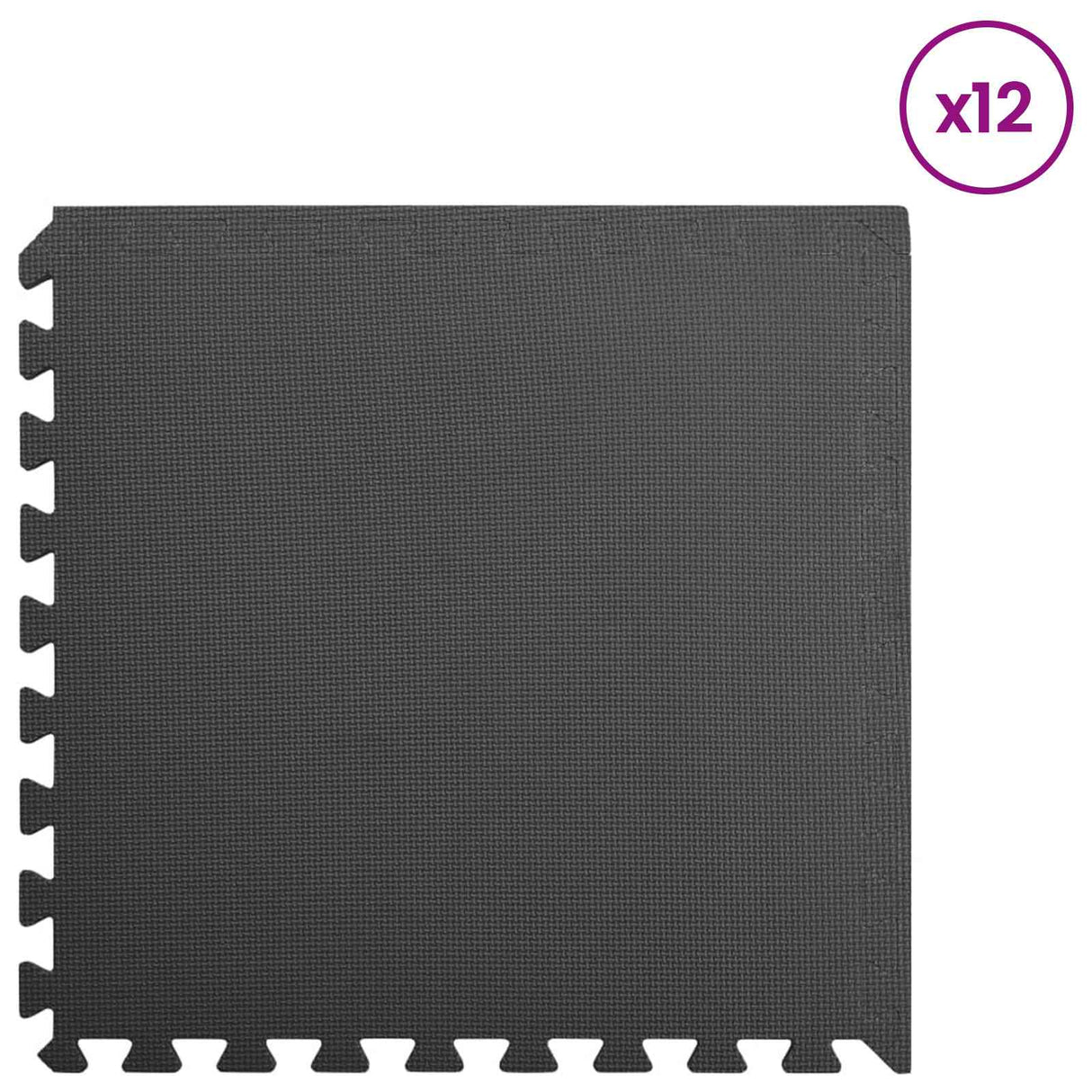 Pool Ground Mat 12 pcs Black 4.32 ? EVA Foam
