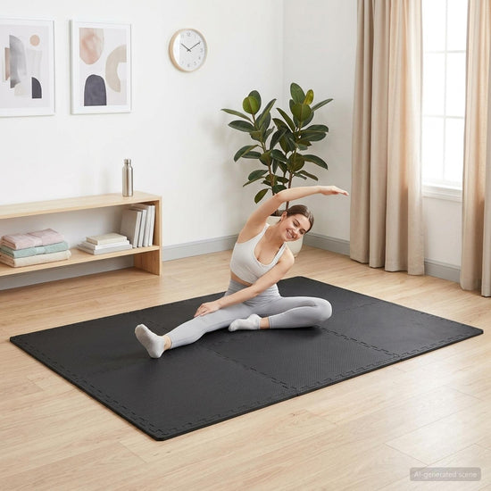 Pool Ground Mat 24 pcs Black 8.64 ? EVA Foam