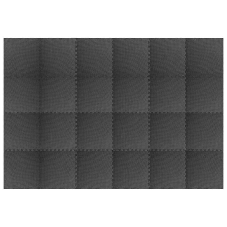 Pool Ground Mat 24 pcs Black 8.64 ? EVA Foam