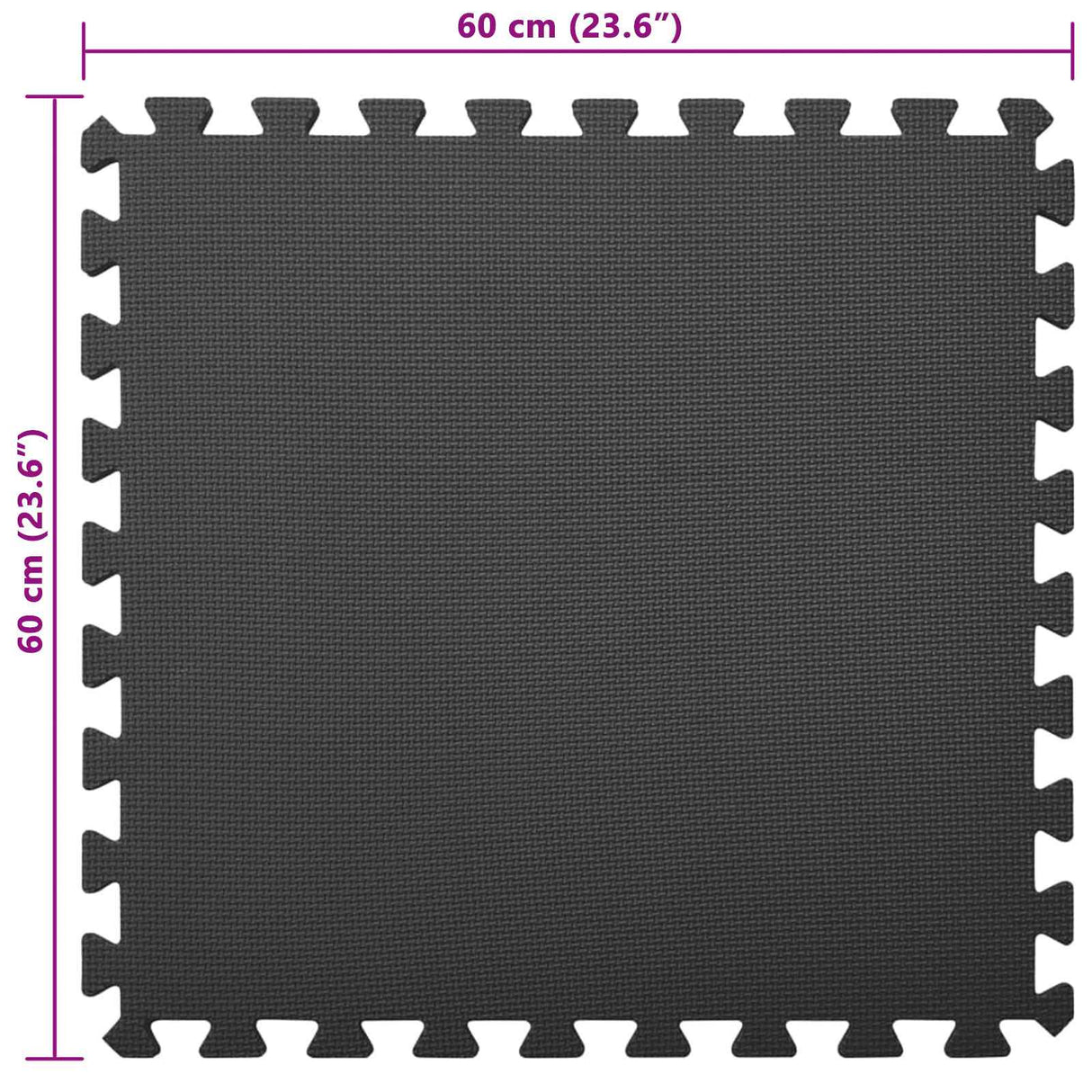 Pool Ground Mat 24 pcs Black 8.64 ? EVA Foam