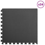 Pool Ground Mat 24 pcs Black 8.64 ? EVA Foam