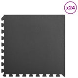 Pool Ground Mat 24 pcs Black 8.64 ? EVA Foam - Front View