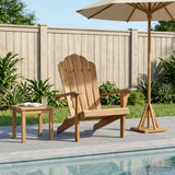 Garden Adirondack Chair Natural Solid Teak Wood