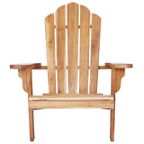 Garden Adirondack Chair Natural Solid Teak Wood - Side View