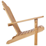 Garden Adirondack Chair Natural Solid Teak Wood - Top-Down View