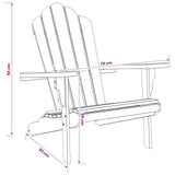 Garden Adirondack Chair Natural Solid Teak Wood - Close-Up Angle