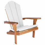 Garden Adirondack Chair Natural Solid Teak Wood - Front View