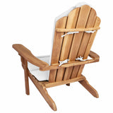 Garden Adirondack Chair Natural Solid Teak Wood - 45-Degree Angle