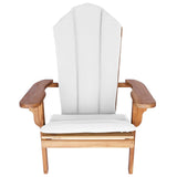 Garden Adirondack Chair Natural Solid Teak Wood - Side View