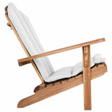 Garden Adirondack Chair Natural Solid Teak Wood - Top-Down View