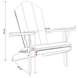 Garden Adirondack Chair Natural Solid Teak Wood - Close-Up Angle